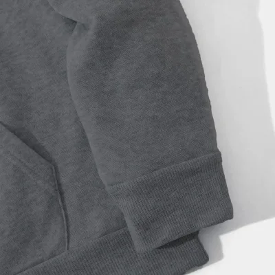 Men's Smoked 3-Thread Cotton Hooded Kangaroo Pocket Sweatshirt 4