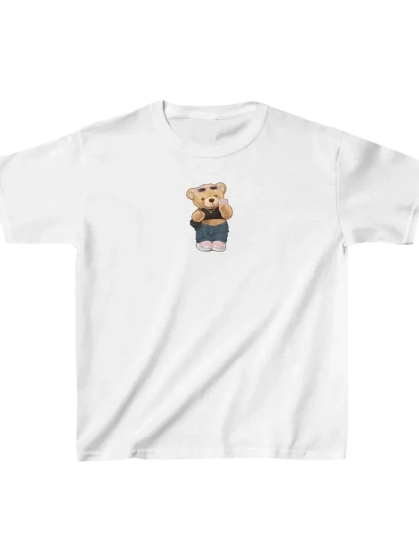 Gyermek Fehér Nyomott Oversize T-Shirt 1