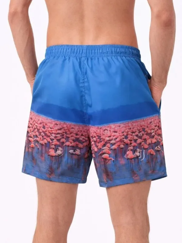 Shorte Deti për Burra, Blu, me Zinxhir, me Xhepa, Rreshtim Rrjete, Tharje e Shpejtë 3