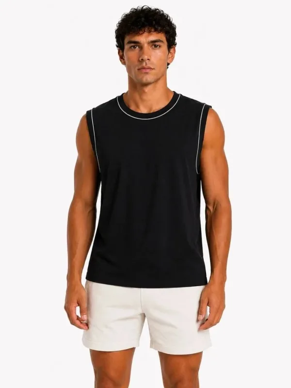 Men's 3-Pack Sleeveless Bicycle Neck Sports Vest 2