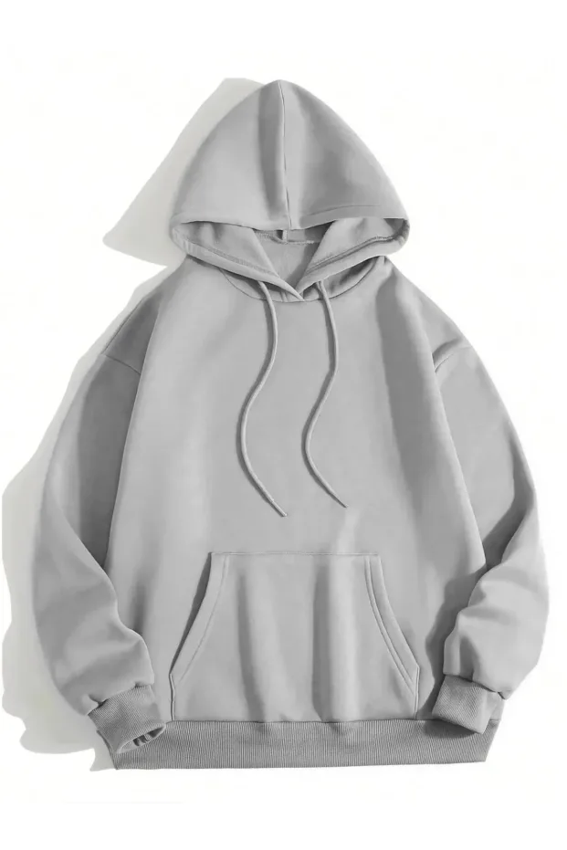 Mêr Gewr 3 Têl Pembo Kapûşonî Kangurû Cêbî Sweatshirt 2