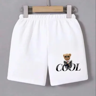 Qadın Ağ Beli Lastikli Baskılı Mini Şort 1