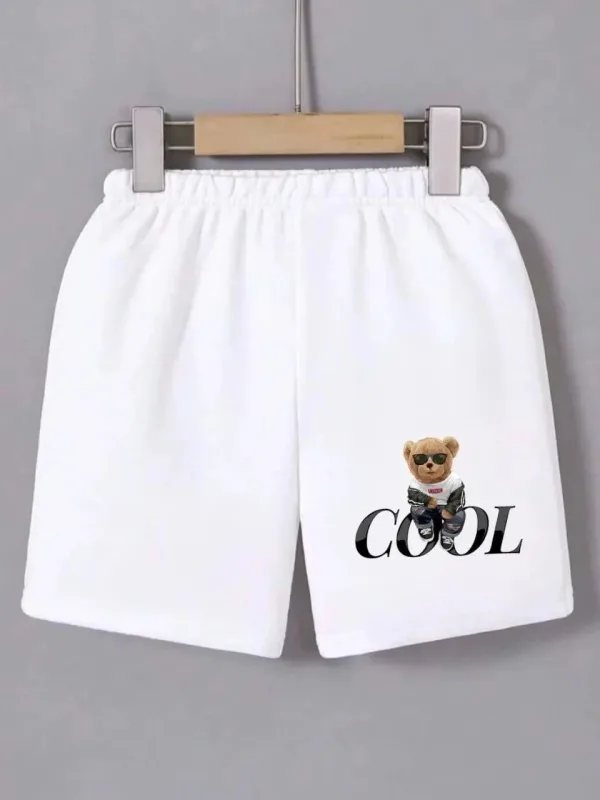 Qadın Ağ Beli Lastikli Baskılı Mini Şort 1