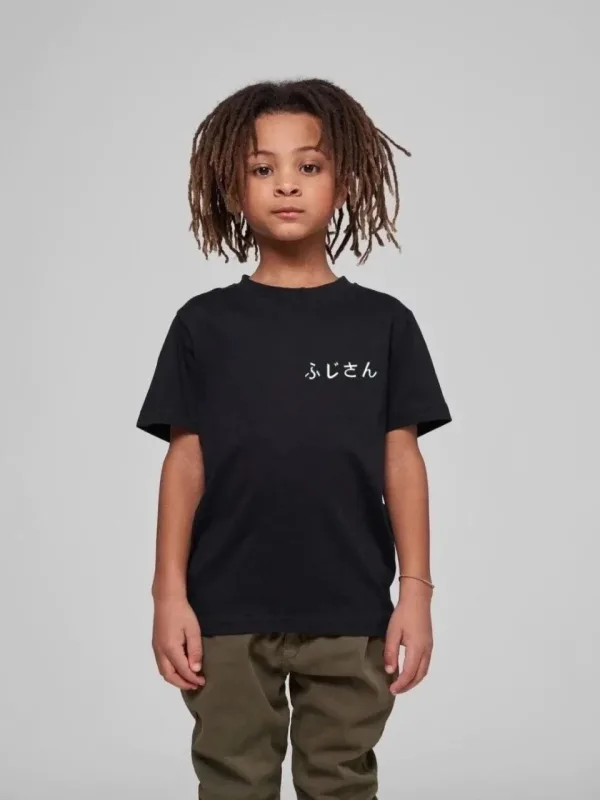 Dětské černé oversized tričko s potiskem, výstřih do V 1