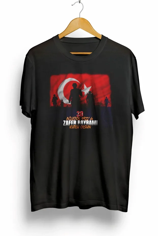 T-Shirtê Reş yê Mêran ê Oversize Biçerxa Bisîkletê ya Atatürk Çapkirî 1