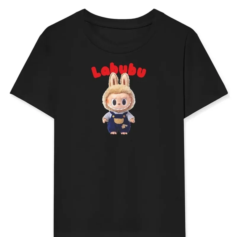 Djevojčica bijela Labubu tiskani regular T-shirt