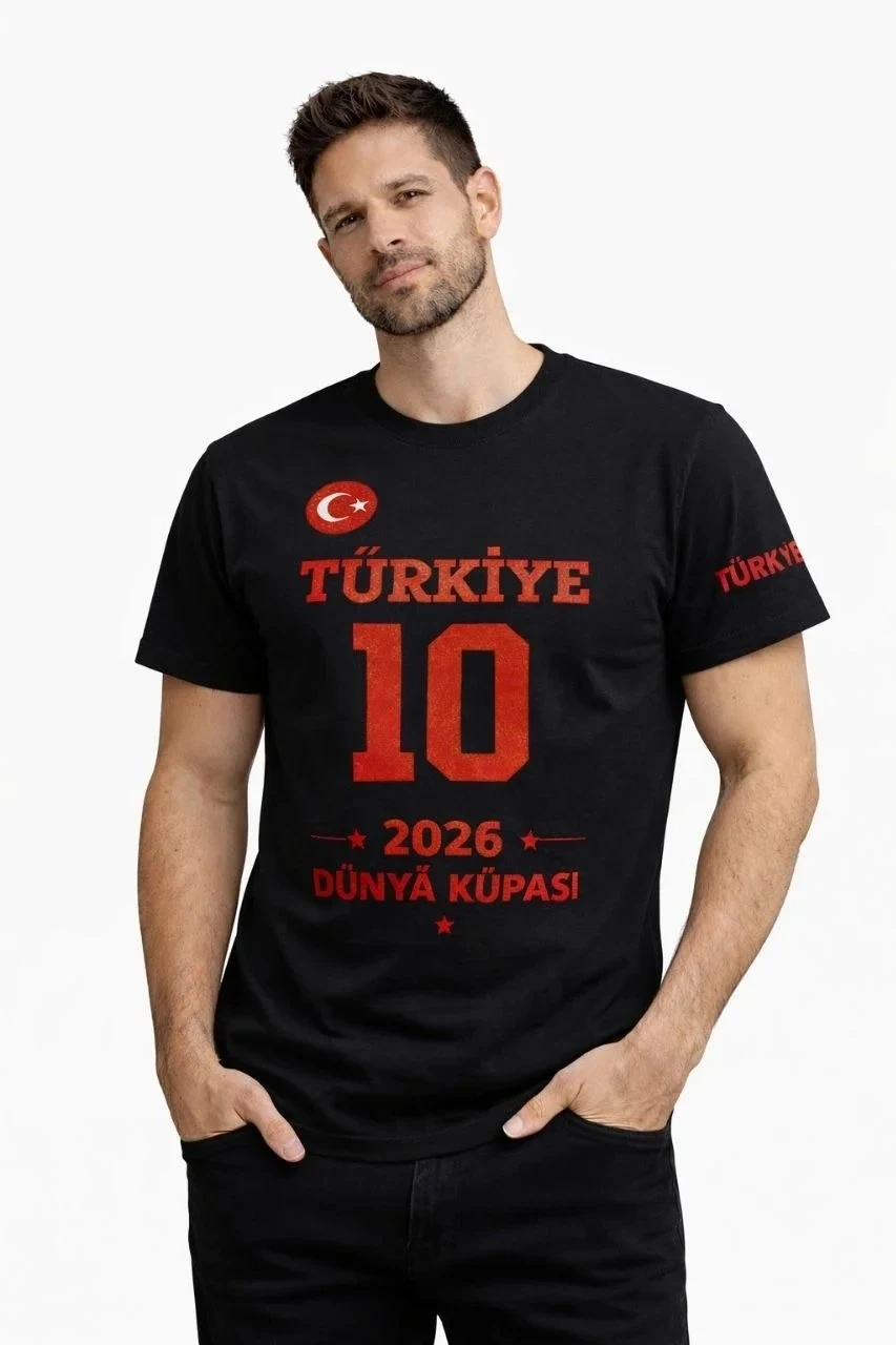Kişi Qara Türkiyə Çap 2026 Dünya Kuboku Azarkeş Köynəyi