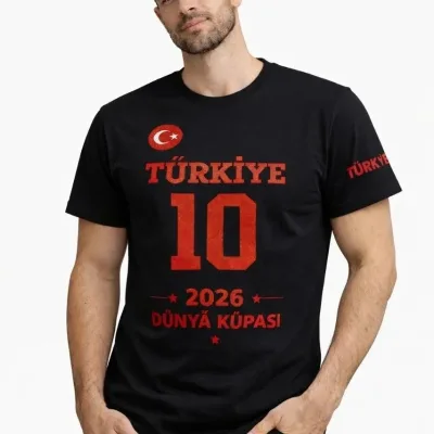 Kişi Qara Türkiyə Çap 2026 Dünya Kuboku Azarkeş Köynəyi 1