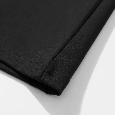 Muška crna oversize majica s okruglim izrezom, print karte 4