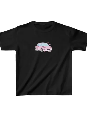 Dětské černé oversized potištěné bavlněné tričko