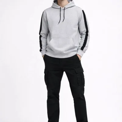 Murš Parne Oversize Dungat Capușon 3 Firă Bumbac Sweatshirt 2