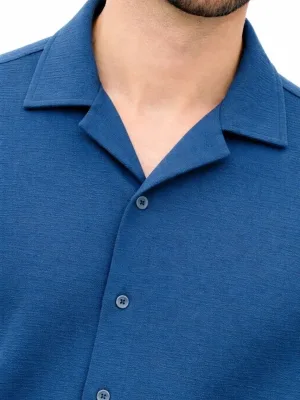 Gomleka Rehet a Dirêj a Mêran a Indigo Oversize