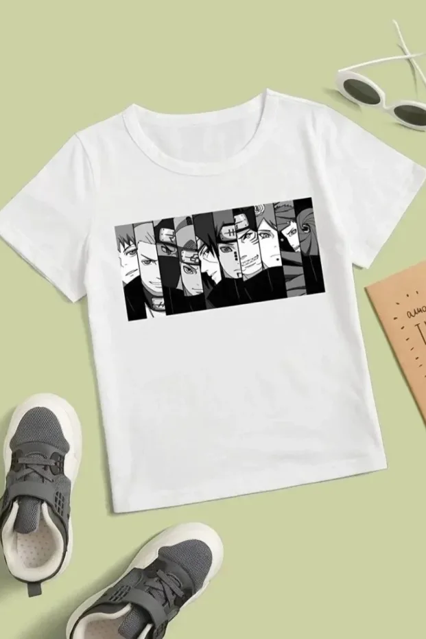 Bluzë për fëmijë e bardhë me printim, oversize, me jakë biçiklete 3