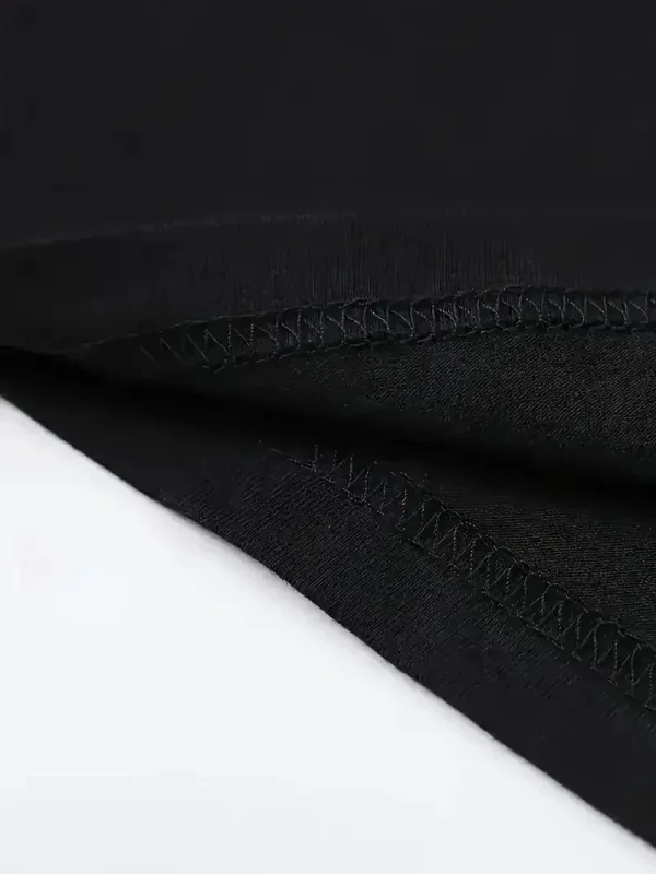 Γυναικείο Μαύρο Oversize Ποδηλατόλαιμο Τυπωμένο Μπλουζάκι Καρτούν 5