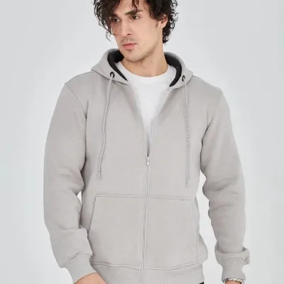 Mêr Gewr 3 Têl Pembû Hoodie Bi Zîp û Cêb 2