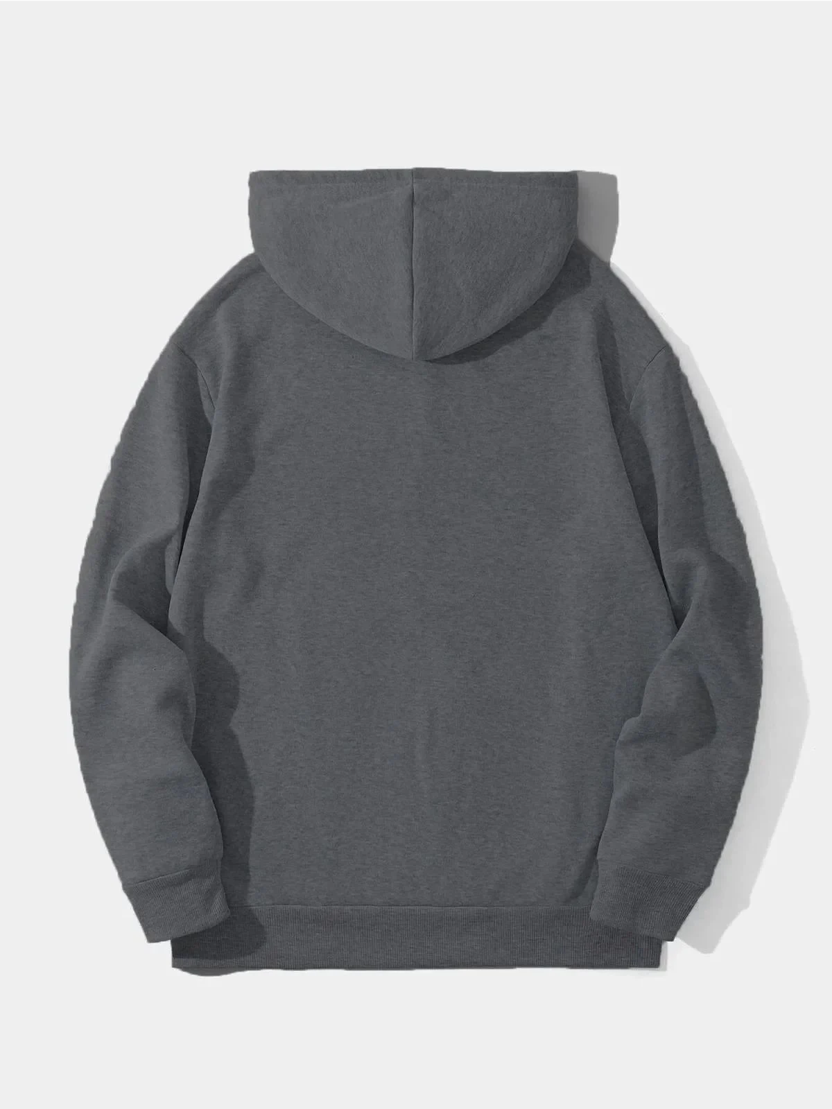 Mêr Dûkêl 3 Têl Pembo Kapûşonî Kangurû Cêbî Sweatshirt