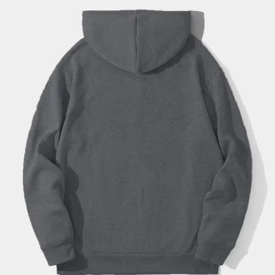 Men's Smoked 3-Thread Cotton Hooded Kangaroo Pocket Sweatshirt 1