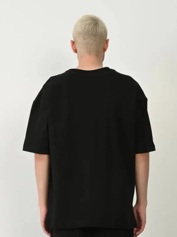 Tîşorta Reş a Oversize ya Bisîkletê ya Çapkirî 2