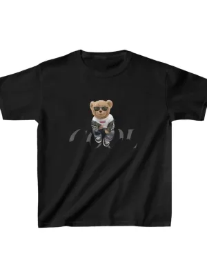 Cocci Negru Oversize Printat Guler Rotund Tricou