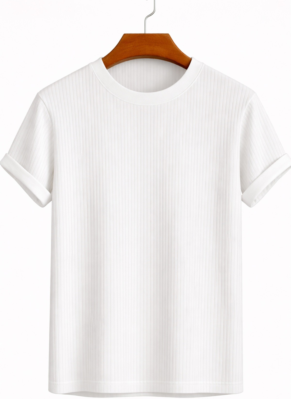 Men's Basic Cotton Oversize Bicycle Neck T-Shirt 2