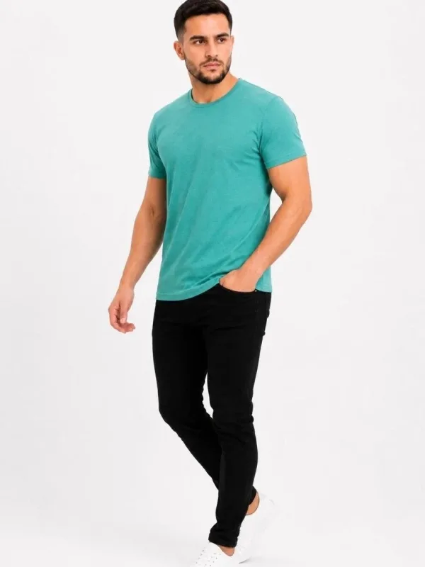 Muška voda zelena slim biciklistički kragna basic majica 3