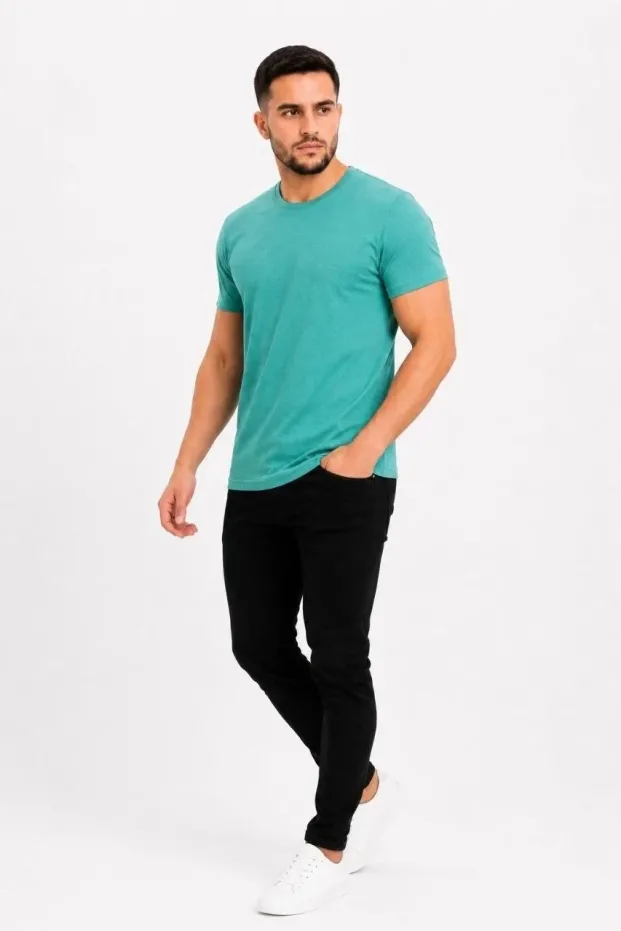 Murš Vodeno Zeleno Slim Kolo Vrat Basic Majica 3