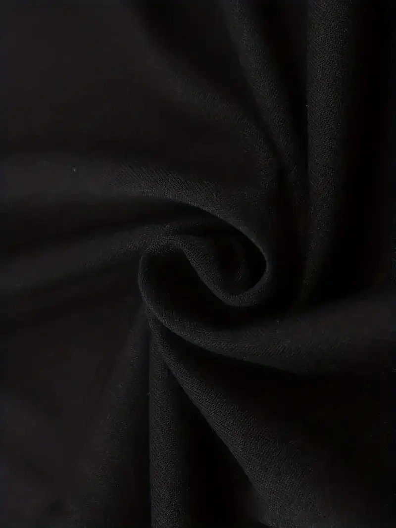 Kişi Qara Velosiped Yaxalı Çap Yay T-Shirt 3