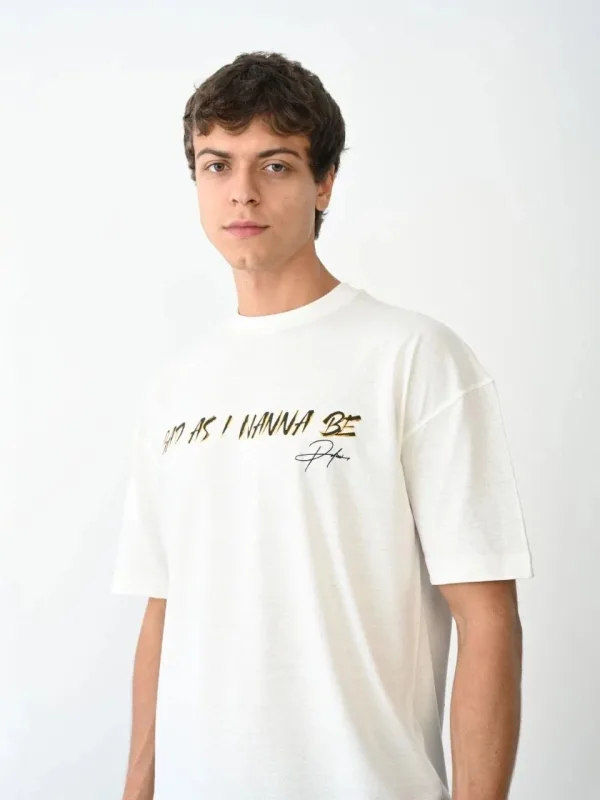 Bărbat Alb Regular Guler Bicicletă Tricou Imprimat 3