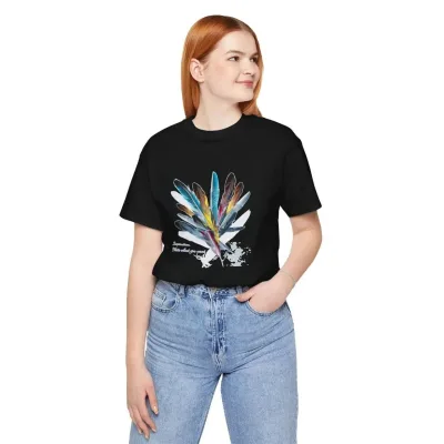 Damski czarny oversize rowerowy kołnierz z nadrukiem T-shirt 1