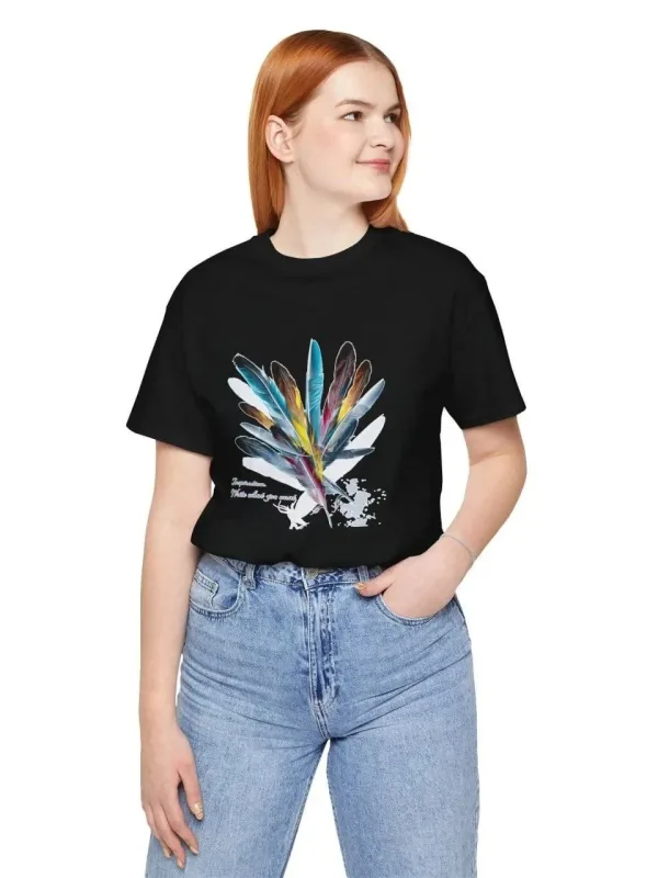 Damski czarny oversize rowerowy kołnierz z nadrukiem T-shirt 1