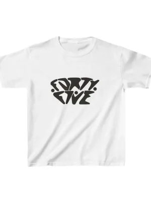Uşaq Ağ Çaplı Oversize Pambıq T-Shirt