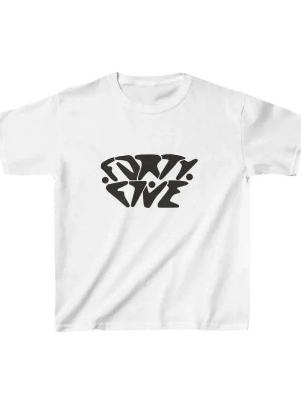 Uşaq Ağ Çaplı Oversize Pambıq T-Shirt 1