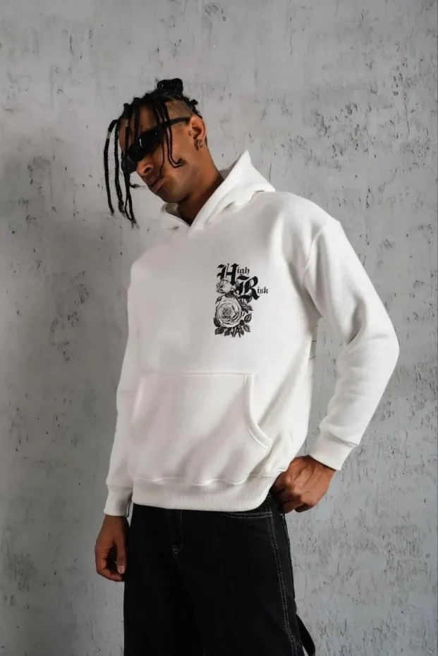 Murš Parne Oversize 3 Firă Bumbac Capușon Printat Buzunar Sweatshirt 1