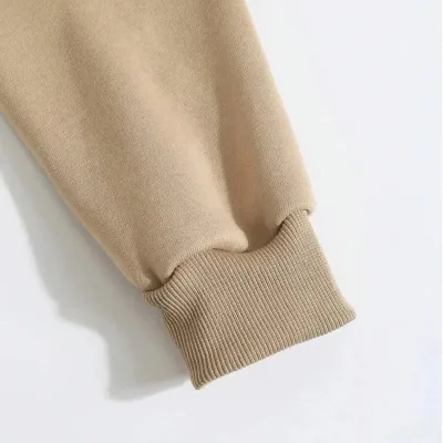 Muršćo Bež 3 Iplik Pamuklo Kapušonlo Kanguru Čeplo Sweatshirt 3
