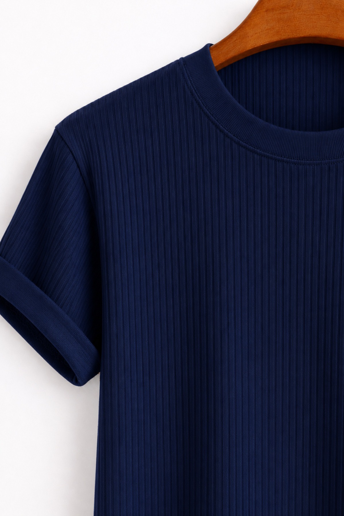 Unisex Cotton Bicycle Neck Oversize T-Shirt Navy 2