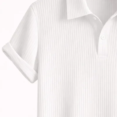 Beli oversize rebrasta pamuk polo kragna majica 6