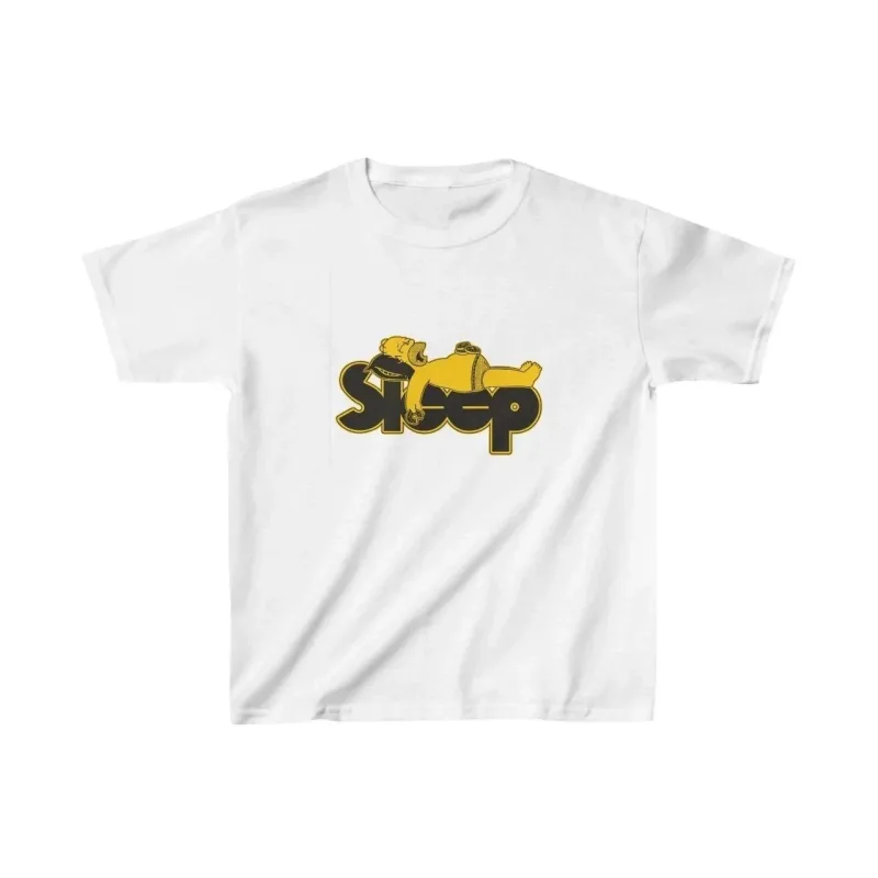 Παιδικό Λευκό Printed Oversize Στρογγυλή Λαιμόκοψη T-shirt