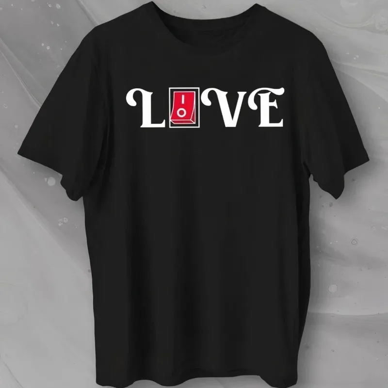 Kişi Qara Oversize Love Çaplı Velosiped Yaxalı Köynək