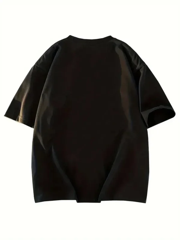 Femeia Tricou Negru cu Guler Bicicletă și Imprimeu NY, Mânecă Scurtă 4