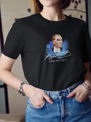 Tîşorta Jinan Reş, Qertafê Bisîkletê, Çapkirî Atatürk, Kevirên Kurt