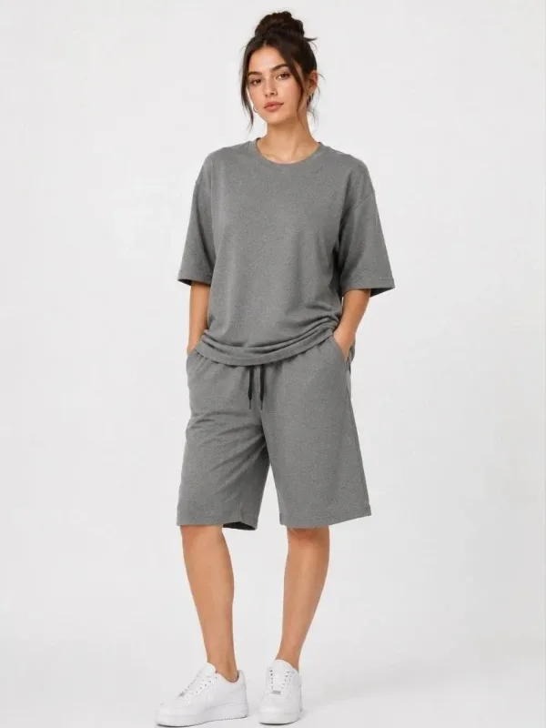 Koma 2 Parçeyî Oversize Du Têl Şort 2