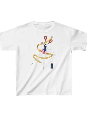 Gyermek Fehér Nyomott Oversize Kerek Nyakú T-Shirt