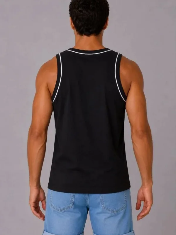 Pánské černé cyklistické tílko bez rukávů 2