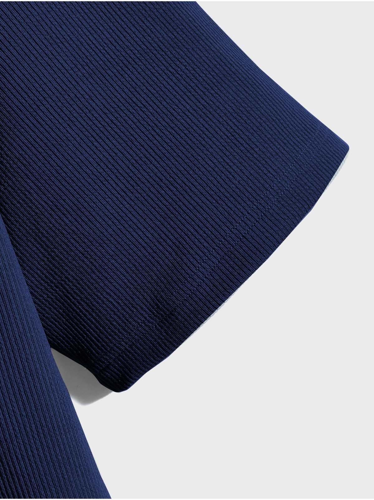 Men's Navy Oversize Ribbed Cotton Premium T-Shirt 5