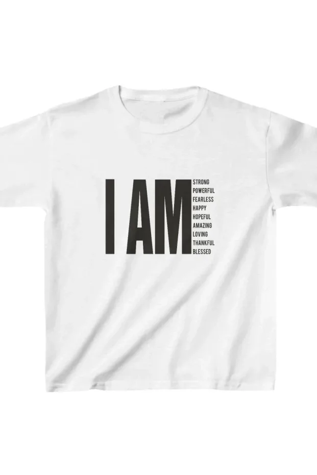 Παιδικό Λευκό Printed Oversize Στρογγυλή Λαιμόκοψη T-shirt 1