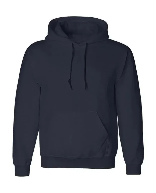 Pánský tmavě modrý oversize 3-nitný bavlněný mikina s kapucí a kapsami 2