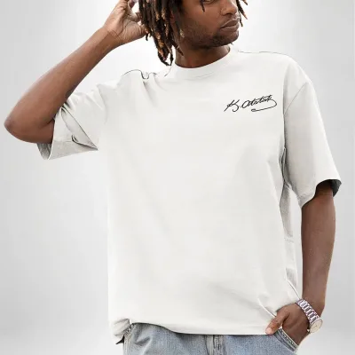 T-Shirtê Spî yê Mêran ê Oversize Biçerxa Bisîkletê ya 30ê Tebaxê Çapkirî 3