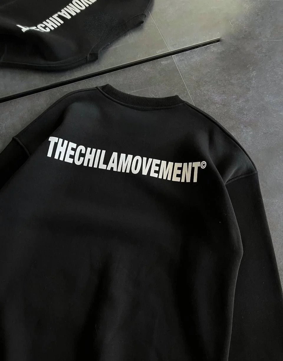 Jina Reş Oversize Bisîklet Yaka Çapkirî Pembû Sweatshirt