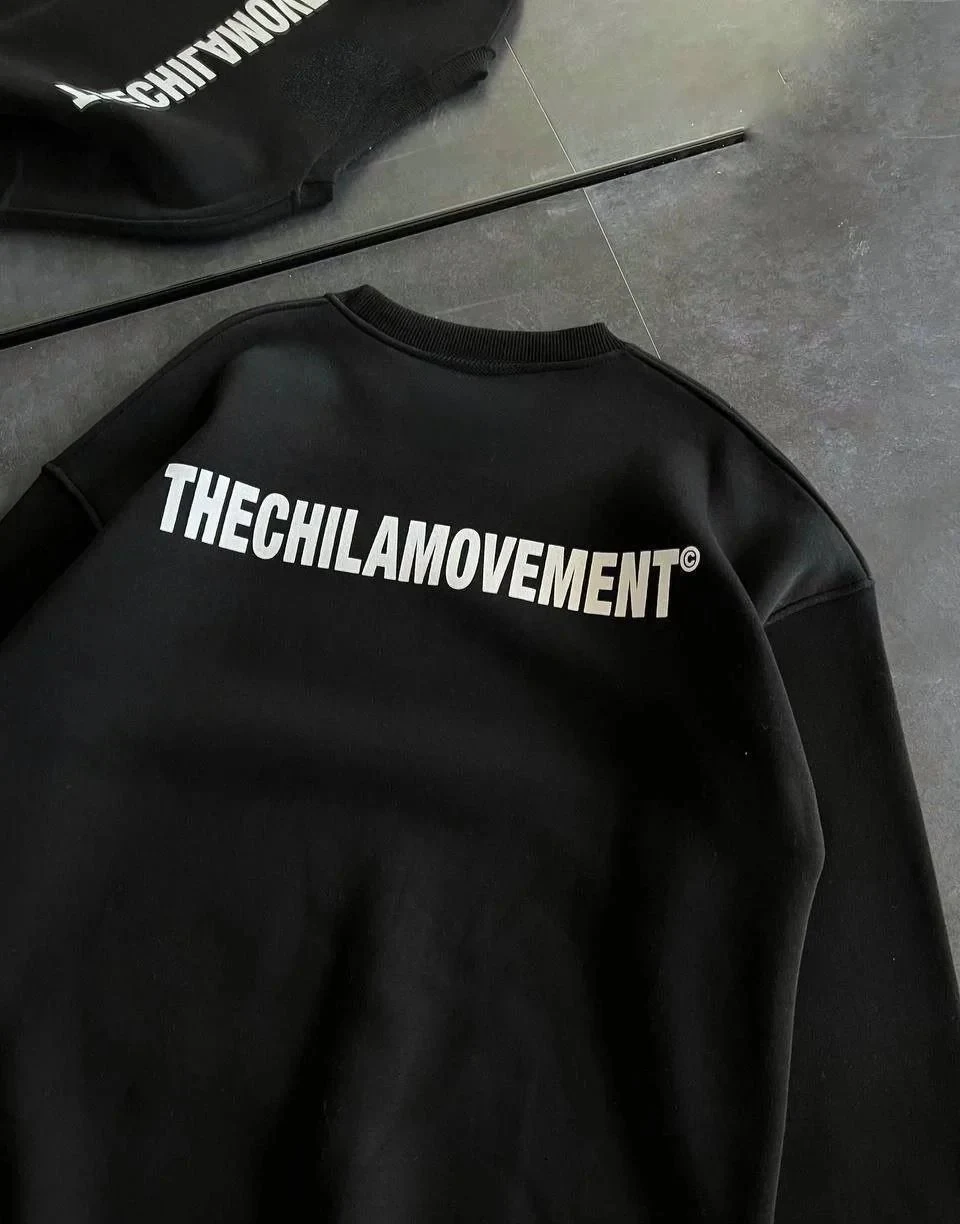 Jina Reş Oversize Bisîklet Yaka Çapkirî Pembû Sweatshirt