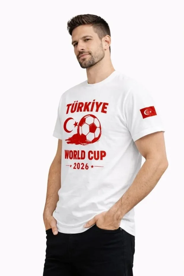 Ανδρικό Λευκό World Cup 2026 Τυπωμένο Ποδοσφαιρικό 1